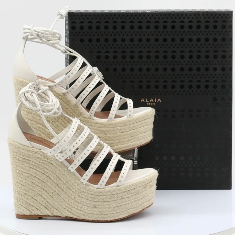 NWT Alaia Espadrille Wedge